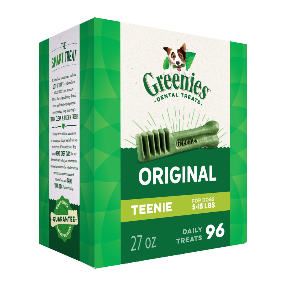 Greenies Dental Dog Treats Teenie Treats for Dogs ( 96 Treats  27 Ounces)