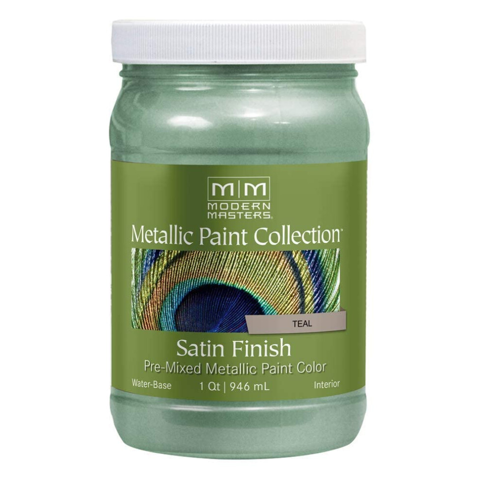 Modern Masters 1 qt ME249 Teal Metallic Paint collection Water-Based Decorative Metallic Paint