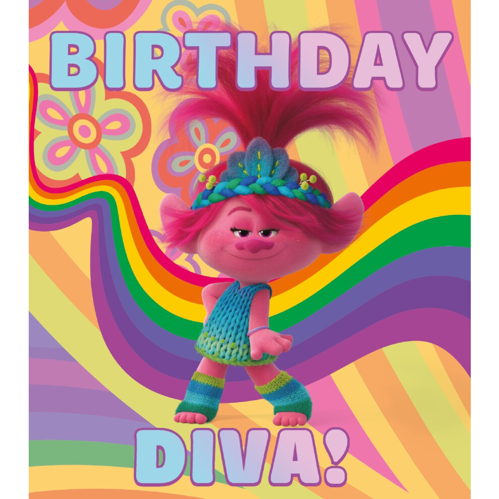 Trolls Birthday Diva Card