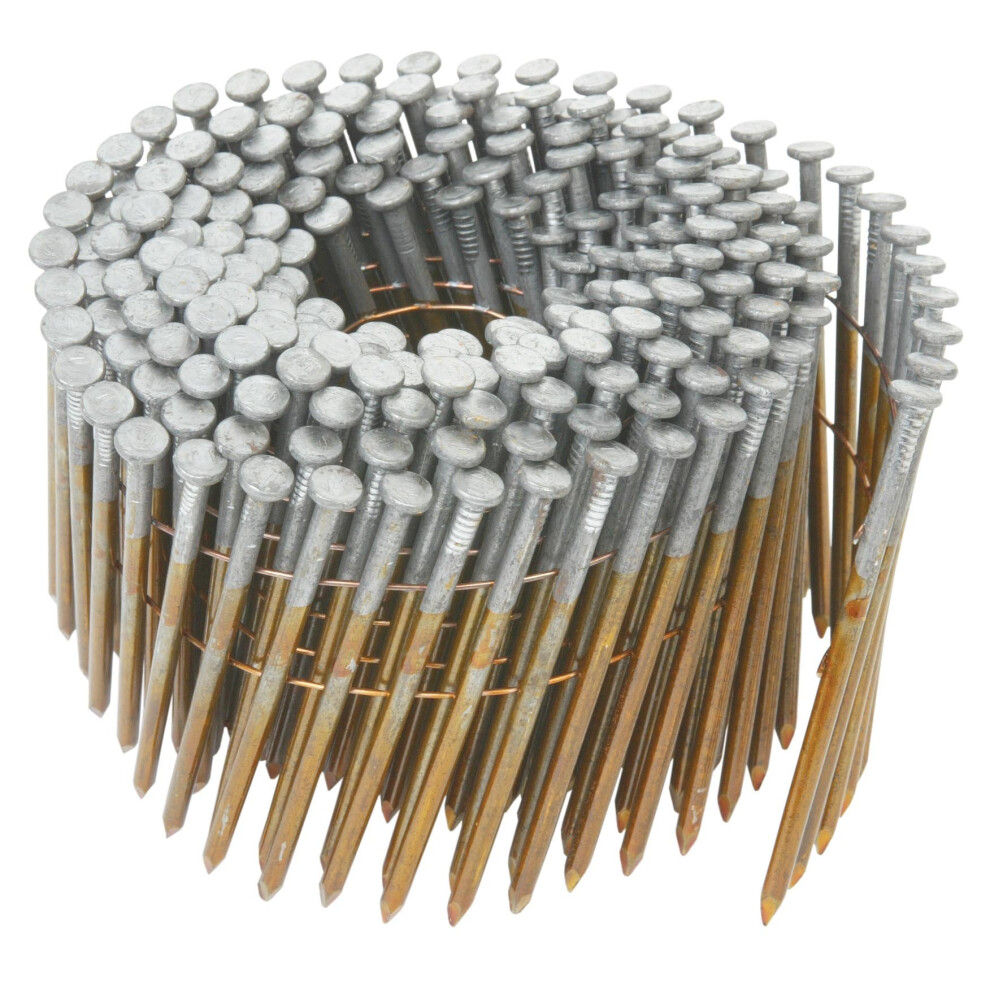 Metabo HPT 12216HHPT 3 in. x 0.131-gauge Bright Smooth Round Head Wire coil Framing Nails for NV90Ag  NV83A4  2400 count