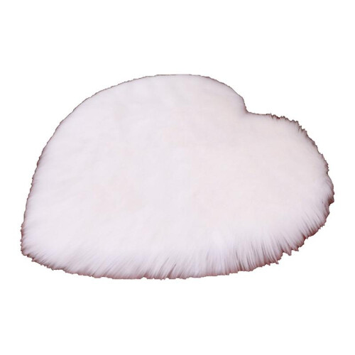 (A, White) Useful Carpet Different Sizes Love Heart Carpet Rugs