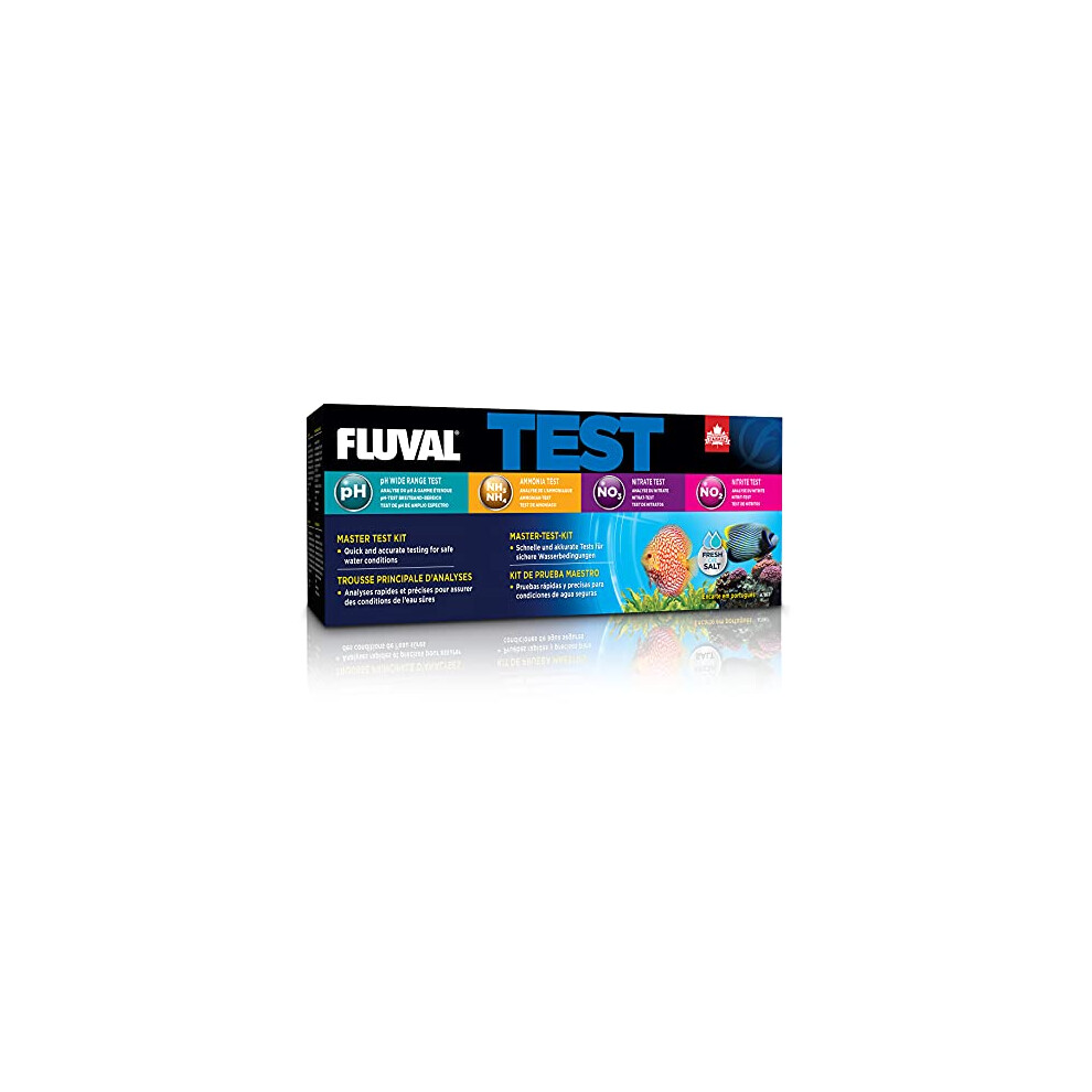 Fluval Master Test Kit for Aquarium Water Freshwater & Saltwater Fish Tank Test