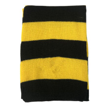 School Striped Scarf Yellow And Black Color Striped Print Soft Scarf For Boys Girls Winter Christmas Halloween