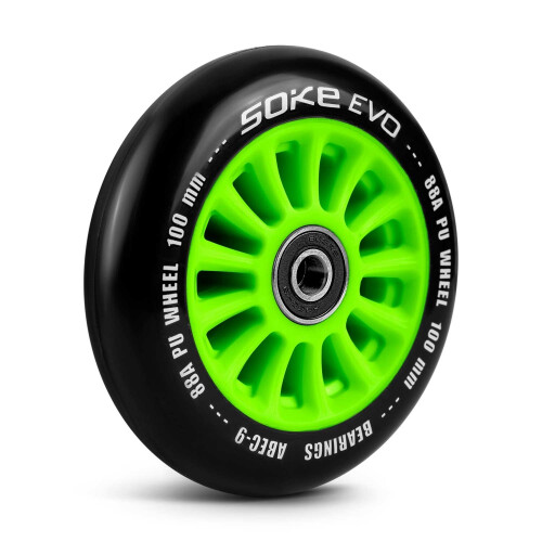 Grüne Räder für Roller 100 mm, 2er-Pack 2