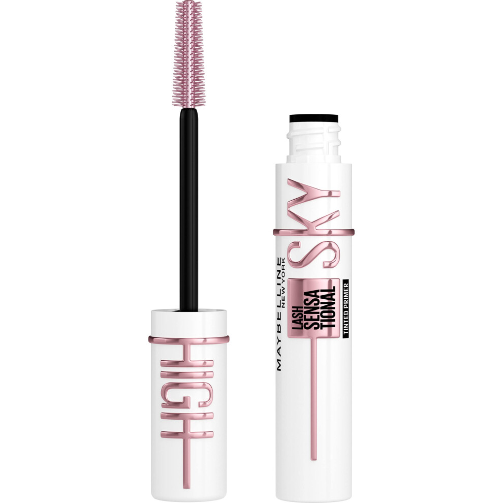 Maybelline Lash Sensational Sky High Serum Infused Lash Primer for Mascara  Lengthening  Thickening  Tinted and Washable Formula  Soft Black  1 Count