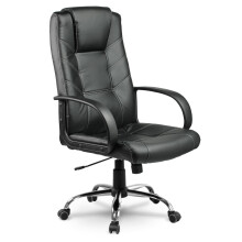 Ergonomischer Bürostuhl aus Leder Sofotel EG-221, schwarz