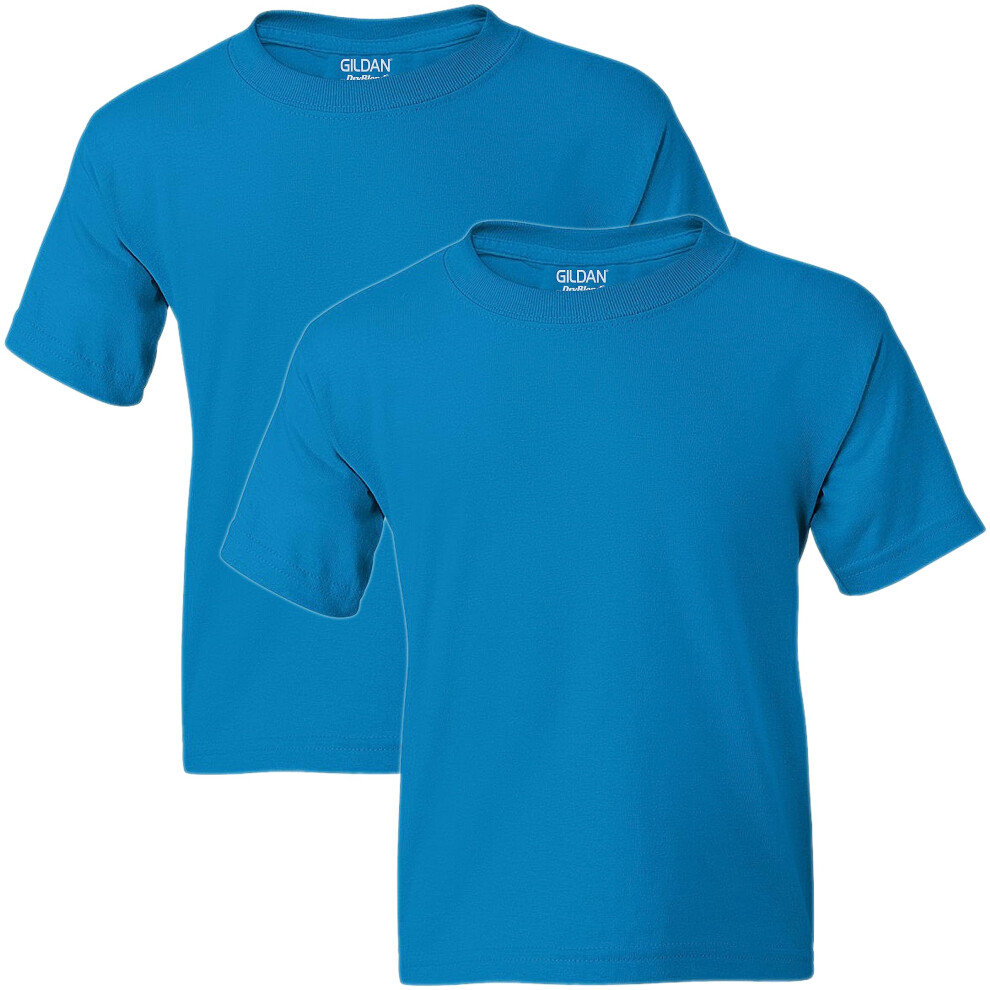 Gildan Kids DryBlend Youth T-Shirt  2-Pack  Sapphire  X-Large