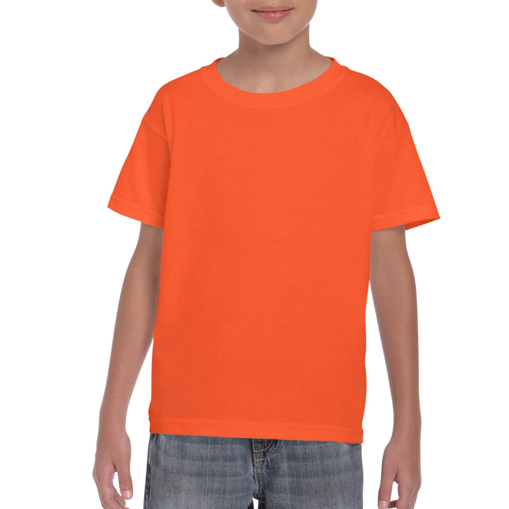 Gildan unisex child Dryblend Youth T-shirt  2-pack T Shirt  Orange  Medium US