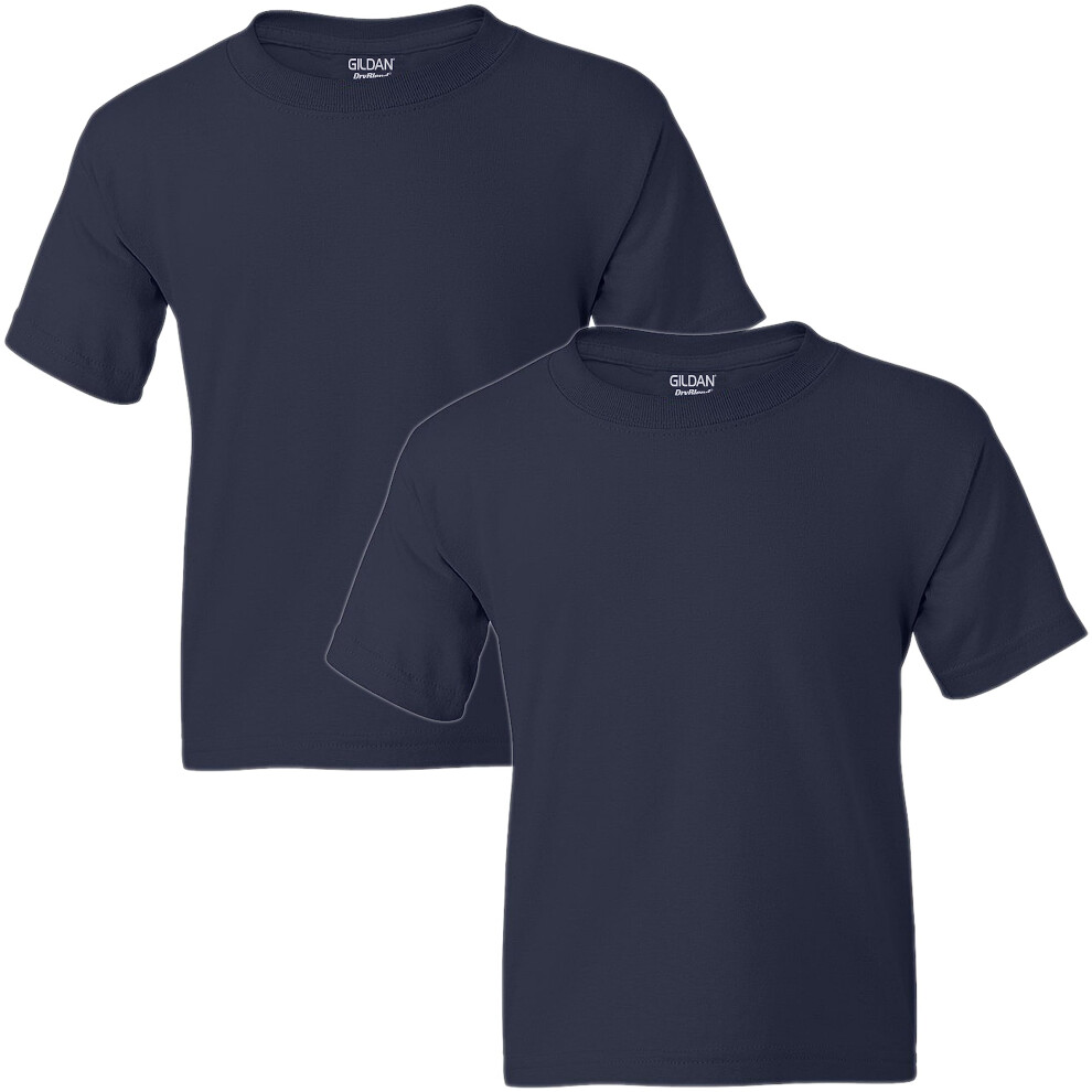 Gildan Youth DryBlend T-Shirt  Style G8000B  2-Pack  Navy  Medium