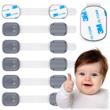 Kindersicherung für Schränke Ricokids 798101, 6 Stück, grau