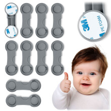 Schlossschutz für Schränke Ricokids 798301, 10 Stück, grau