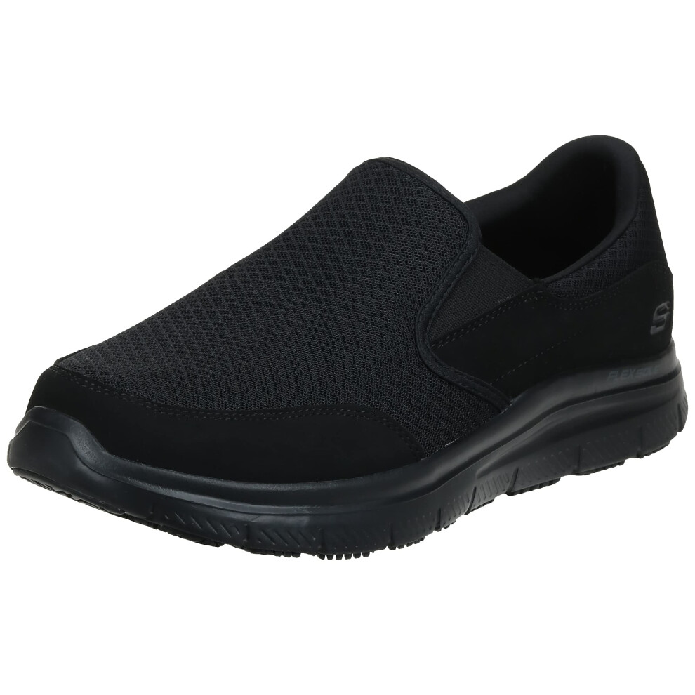 Skechers Mens Black Flex Advantage Slip Resistant Mcallen Slip On - 14 D(M) US