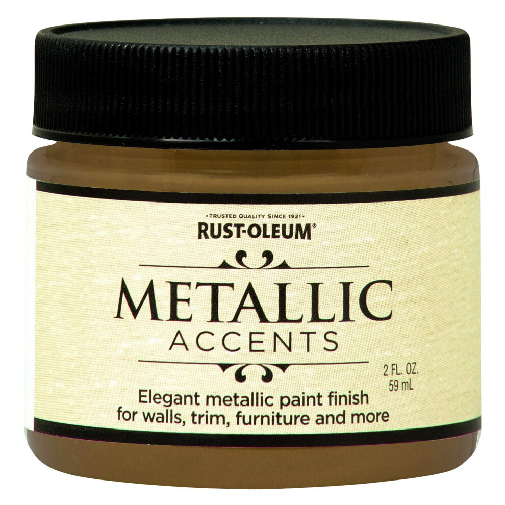 Rust-Oleum 255328 Metallic Accents Paint  2 oz Trial Size  Gold Mine