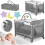 Reisebett 125x65x78 cm RK-241 Grau 1