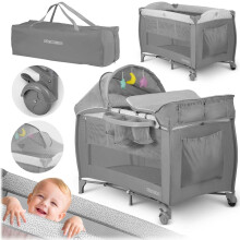 Reisebett 125x65x78 cm RK-242 Grau