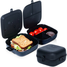 Praktische Lunchbox mit zwei Fächern für Schule und Beruf