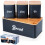 Schwarzes Küchenbehälter-Set mit Bambusdeckel und Brotkasten 12