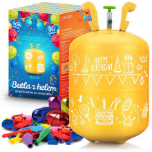 Heliumballonpaket mit 0,20 m3 Helium, Luftballons und Band