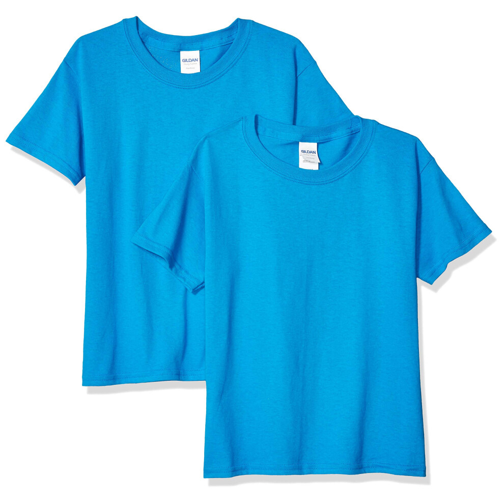 Gildan Youth Heavy Cotton T-Shirt  Style G5000B  2-Pack  Sapphire  Large