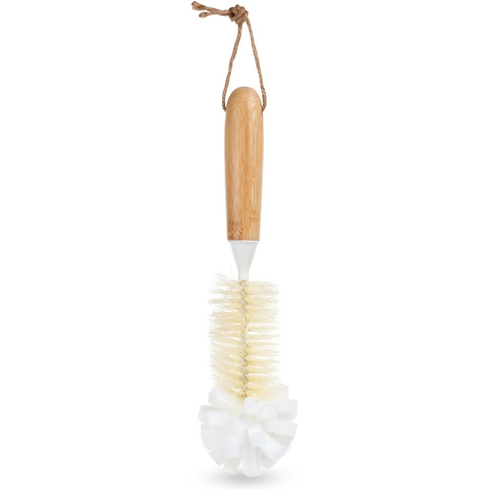 Flexible cleaning brush for bottle necks and baby bottles