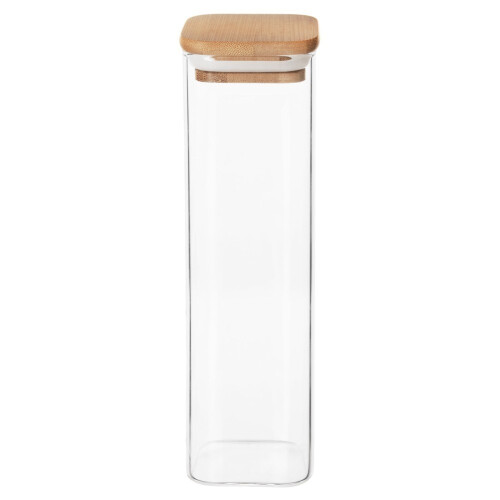 Glasgefäß aus Borosilikatglas mit Bambusdeckel 2