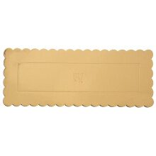 Tortenunterlage 33x12 cm - Gefaltete Kanten, Goldfolie, dicker Karton