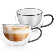 Verres thermiques à double paroi pour café et thé DOUBLE 300 ml 2 pièces.