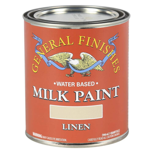 General Finishes Wasserbasierte Milchfarbe, 1 Quart, Leinen