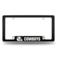 Rico Industries NFL Dallas Cowboys Zwarte Chrome Frame 12" x 6" Auto Accessoire