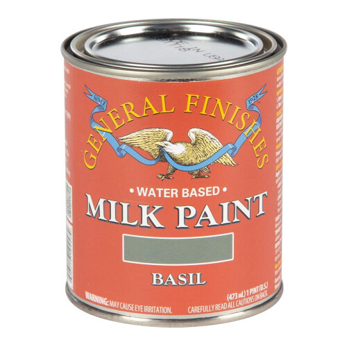 General Finishes Wasserbasierte Milchfarbe, 1 Pint, Basilikum