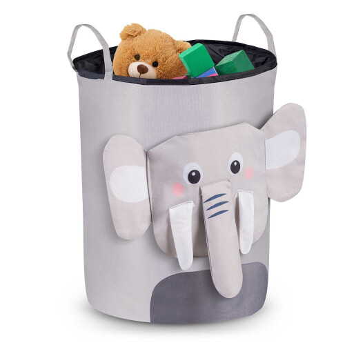 Spielzeugkorb Nukido - Grauer Elefant