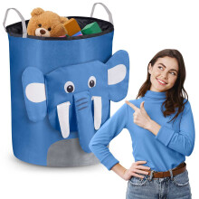 Spielzeugkorb Nukido - Blauer Elefant