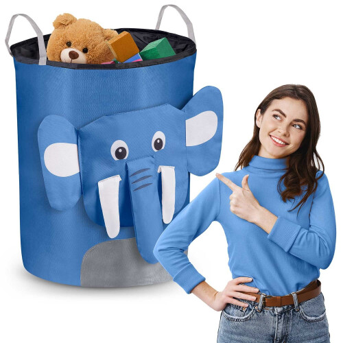 Spielzeugkorb Nukido - Blauer Elefant