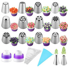 SUUKER 27 PCS Russian Rurour Tips Zestaw ciasta