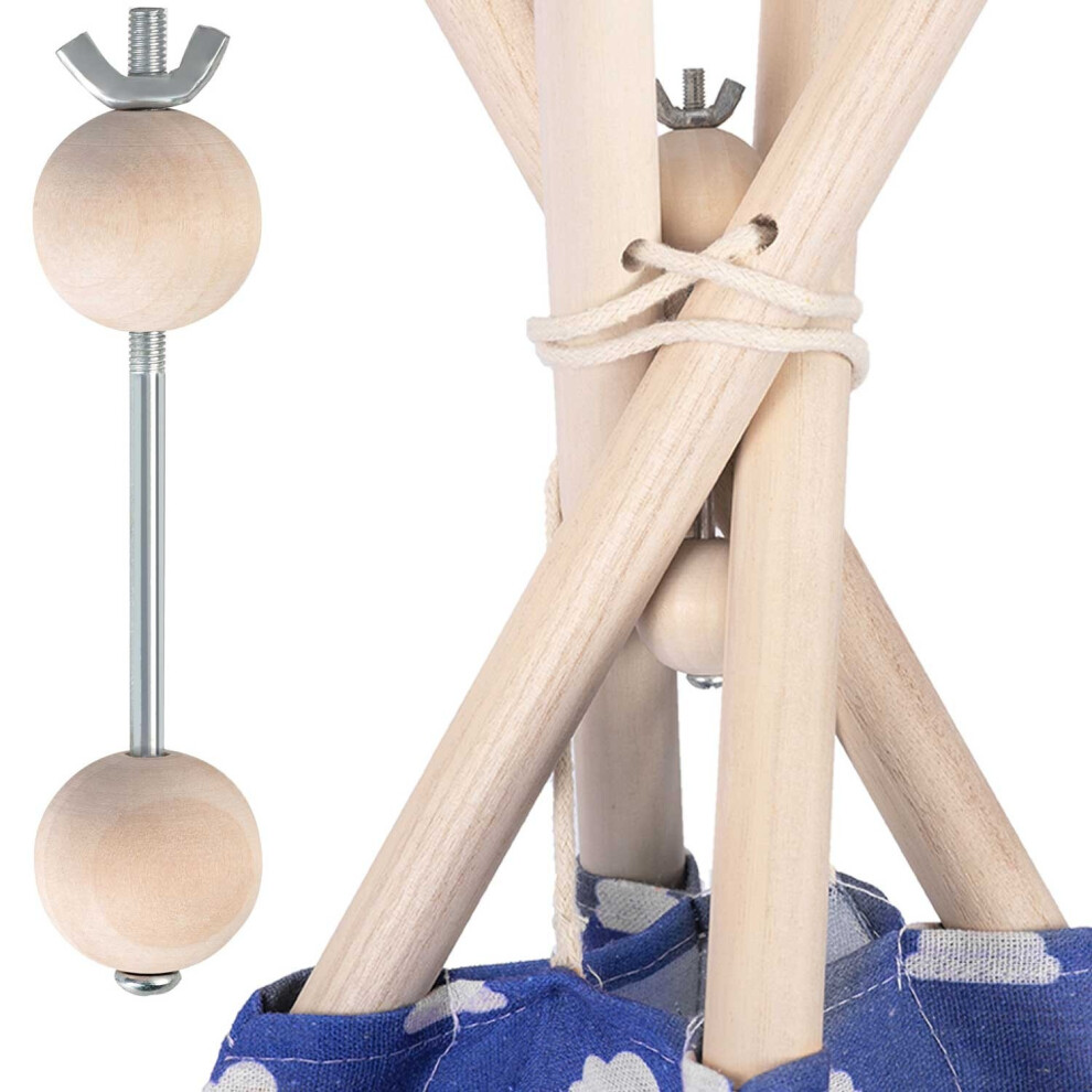 Stable wooden stabilizer for tipi tent Nukido