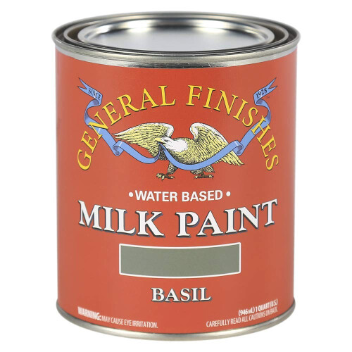 General Finishes Wasserbasierte Milchfarbe, 1 Quart, Basilikum