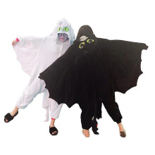(white onesie, S) Dragon Onesies Toothless Kigurumi For Adults Anime Cosplay Costume Women One-piece Pyjamas Hooded Sleepwear