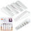 Alpina Set of 5 white plastic door stops, protects doors and floors 9