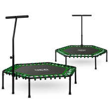 Fitness-Trampolin mit Griff 127 cm Neo-Sport - sechseckig grün