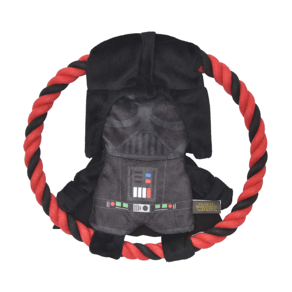 STAR WARS for Pets Plush Darth Vader Rope Frisbee Dog Toy | Fetch Toys for Dogs  Dog Tug Toys | Cute and Soft Dog Toy from Official for Pets  Dog Fris