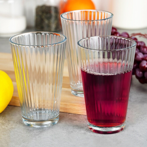 Drei hohe Gläser 270 ml - dickes, transparentes Glas 1