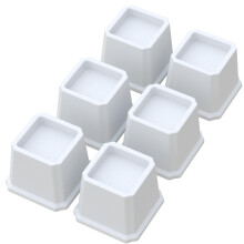 Whynonap Bed Risers 3 Tommer Heavy Duty Sengeelevatorer S?t med 6 L?fter op 3 000 lbs M?belforh?jer til sofa og bord Hvid