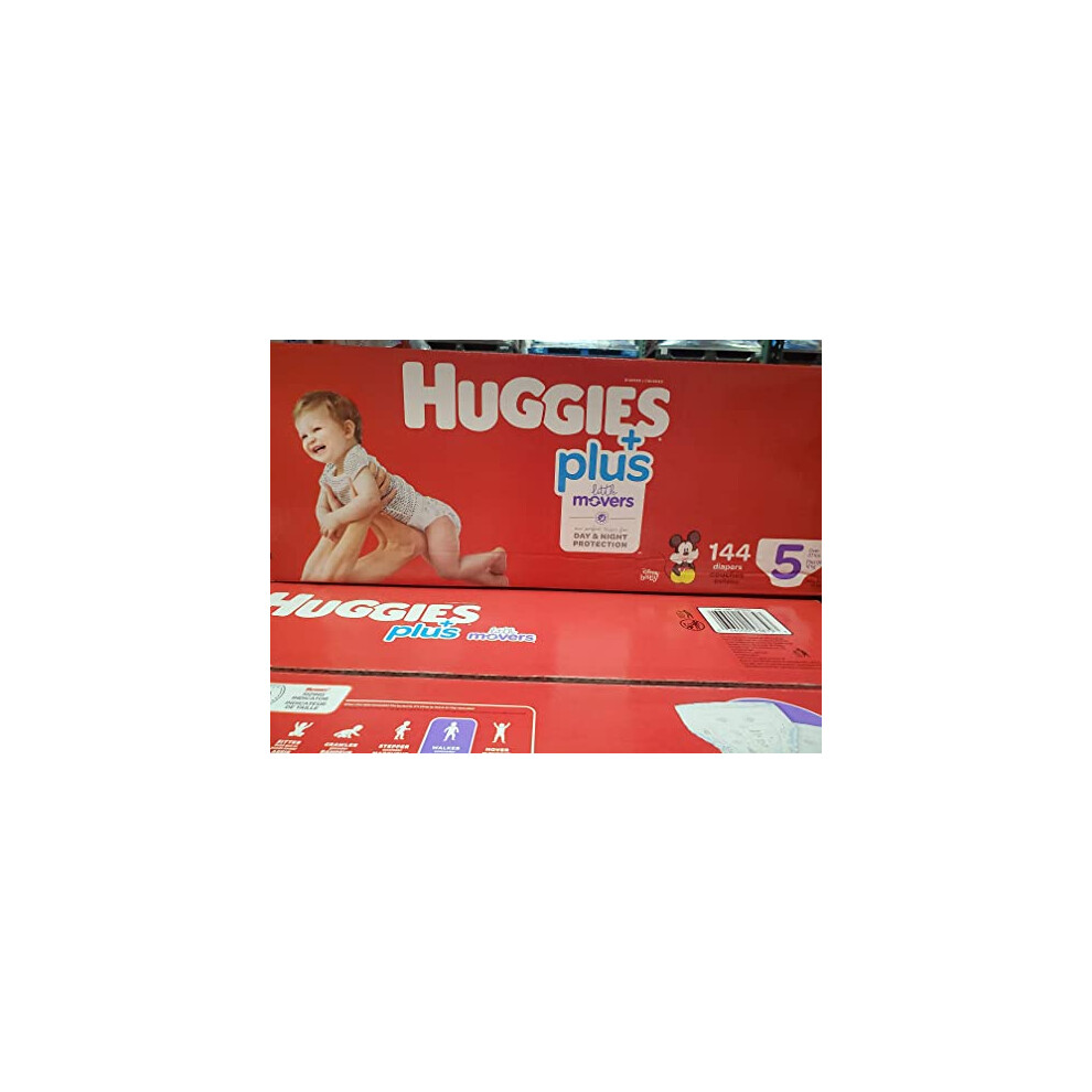 Huggies Little Movers Plus Diapers  Size 5 (144-Count)