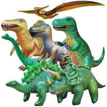 Jet Creations Dinosaur Collection Trex Brachiosaurus Triceratops Raptor and other Dinosaurs 7 piece Size 37+ inch JC-DINO7 multi