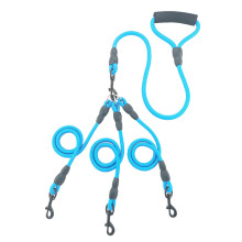 Heavy Duty 3 Dog Leash 3 Way Dog Leash No Tangle Detachable 360