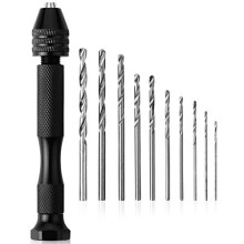 Mr. Pen- Handborr med 10 borr (0,6-3,0 mm), Smyckeborr, Resinhål, Minihål, Handborr för smyckeskapande