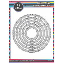 Alinacutle Nesting Frame Gestanste Kaart Achtergrond Metaal Snijden Die Kaart Frame Die Set Papier Craft Die-Cuts DIY Kaart Metalen Punch Sjabloon Kl