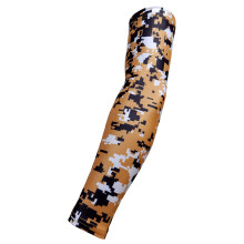 Sports Farm NYHED! - Guld Sort Hvid Digital Camo Moisture Wicking Compression Arm Sleeve (stor)