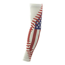 SportsFarm NEU! - Sportarmmanschette mit US-Flagge und Baseball-Stickerei (Jugend, Gr e M)