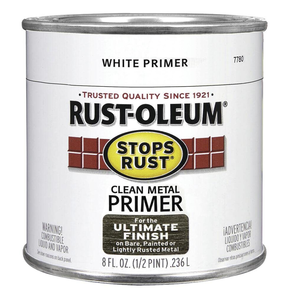 Rust-Oleum 7780730 Stops Rust Clean Metal Brush On Primer  Half Pint